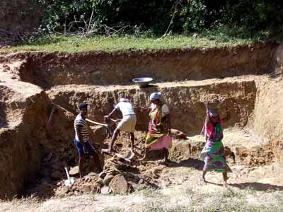 A hapa digging work is in progress