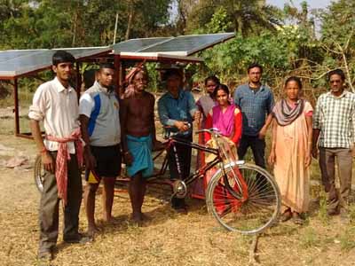 Block officer giving lecture on sanitation & health  Murshi- Nabagram