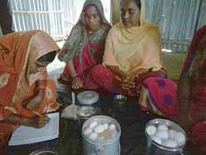 Block officer giving lecture on sanitation & health  Murshi- Nabagram