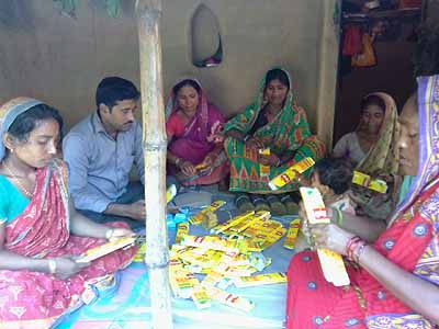 Block officer giving lecture on sanitation & health  Murshi- Nabagram