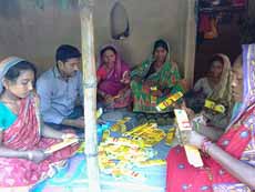 Block officer giving lecture on sanitation & health  Murshi- Nabagram